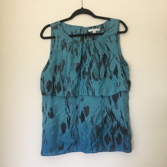 Cabi tie-dye Black and blue shirt - Picture 3 of 5